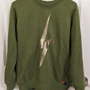 Aviator Nation green lightning bolt sweatshirt